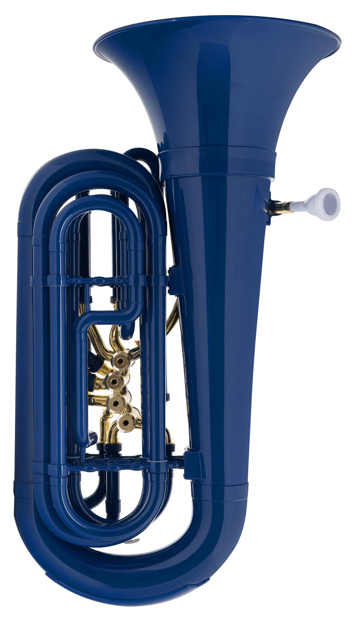 Classic Cantabile MardiBrass Tuba Bb en plastique - Extrêmement légère et très stable - Corps en ABS - Sourdine et mécanisme en laiton - avec housse de transport & embouchure - Couleur : Bleu