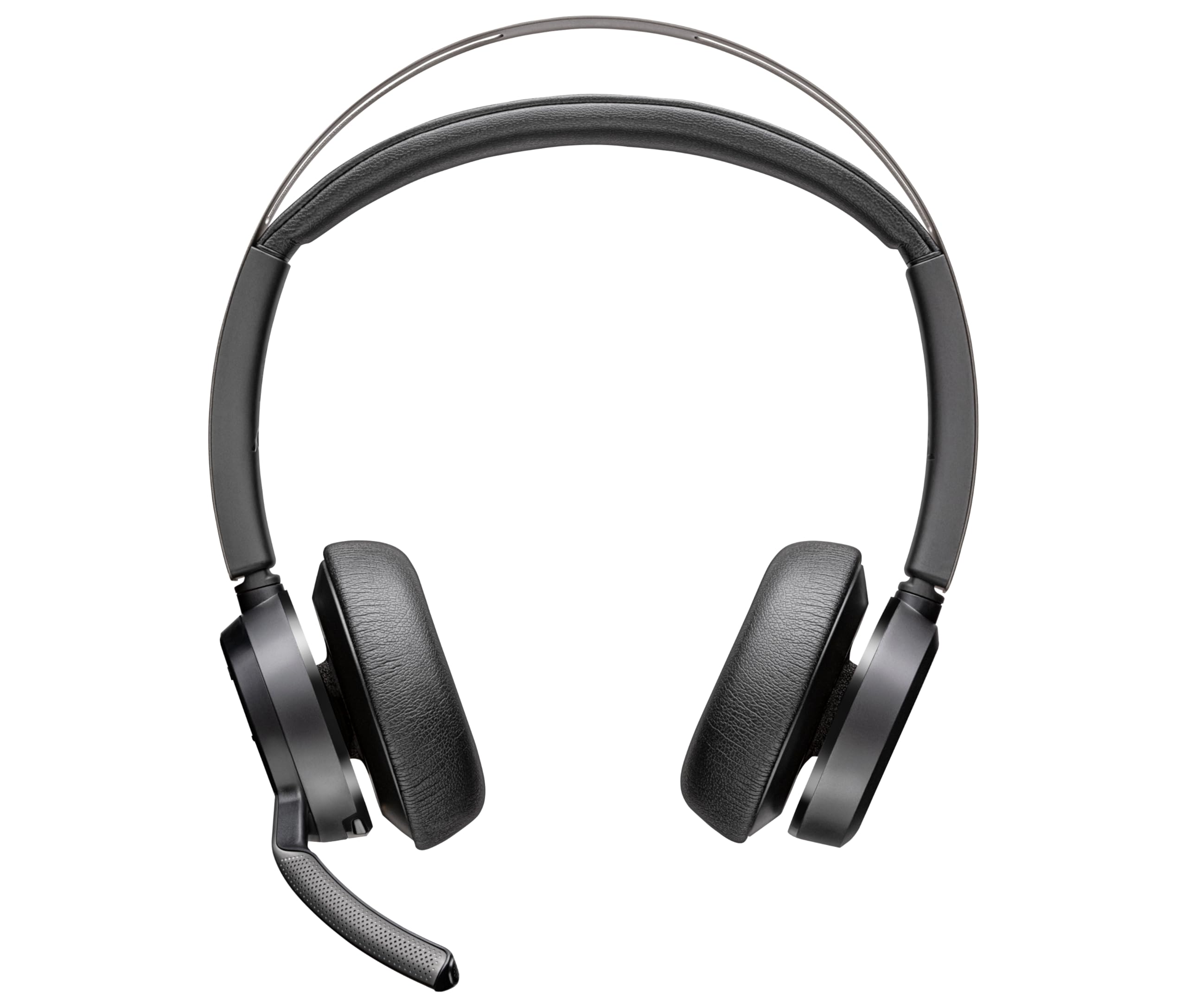 Poly Voyager Focus 2 USB-C Headset für Microsoft Teams, mit USB-C/A Adapter – Bluetooth, ANC, Acoustic Fence Technologie, bis zu 25 Stunden Sprechzeit, Schwarz