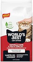 World's Best Cat Litter Multiple Cat Unscented 15-Pound - Flushable Corn Clumping, 99% Dust-Free, Superior Odor Control & Easy Scoop