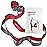 SANKUU Yoga Straps Stretching Strap with 12 Loops Workout Poster, Straps for Stretching Physical Therapy Equipment Long Stretch Out Bands for Exercise, Pilates and Gymnastics for Women Men (Red)
