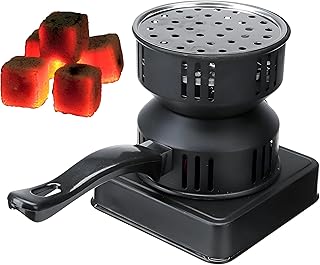 Cookout Essentials - Heavy-Duty Black Electric Coal Lighter with 1000W Power for Quick Ignition of Charcoal and Briquettes
