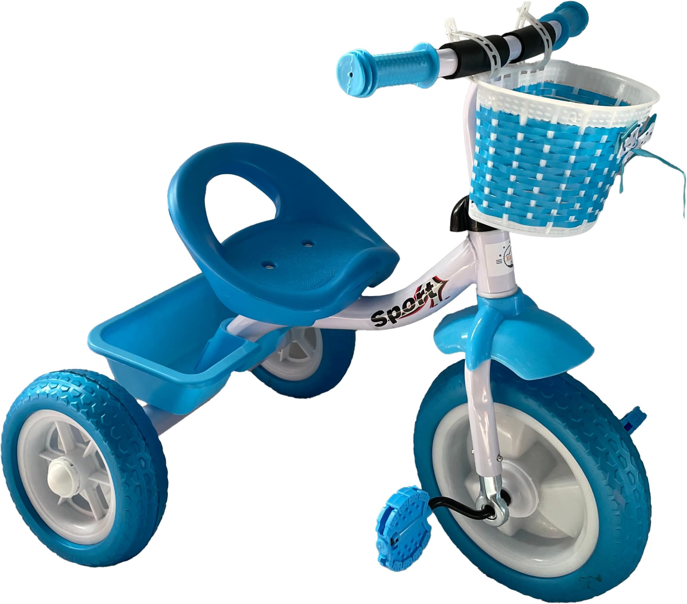 Lovely Baby Kids Tricycle LB 2233 - Smart Play Children's Tricycle with Front & Rear Storage Baskets - Ideal Baby Cycle for Ages 1-3 Years,