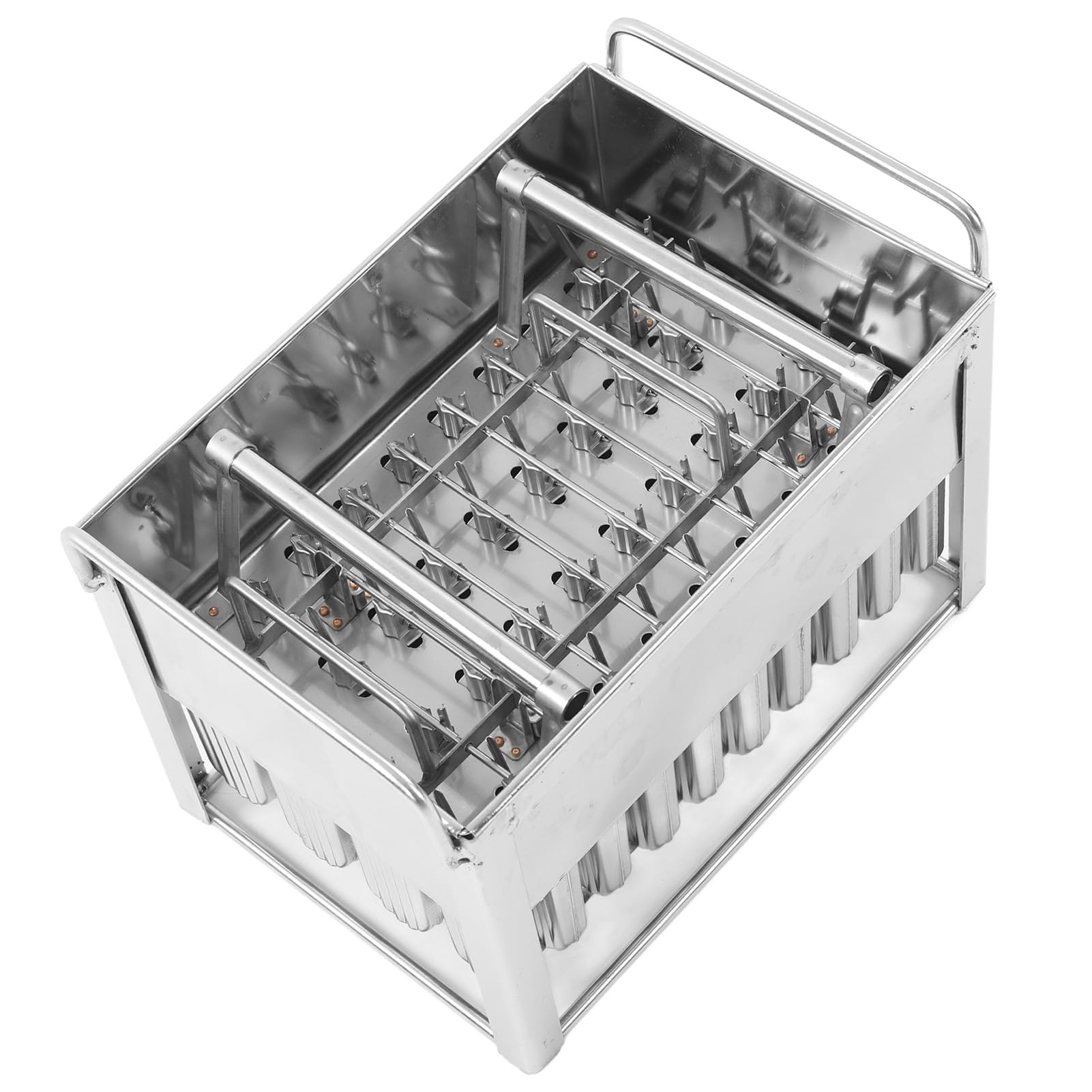Molde para Helado de Acero Inoxidable, 40 Piezas de Metal Reutilizable para Hacer Golosinas Congeladas, Diseño Fácil de Limpiar con Gran Capacidad para Fiestas de Verano
