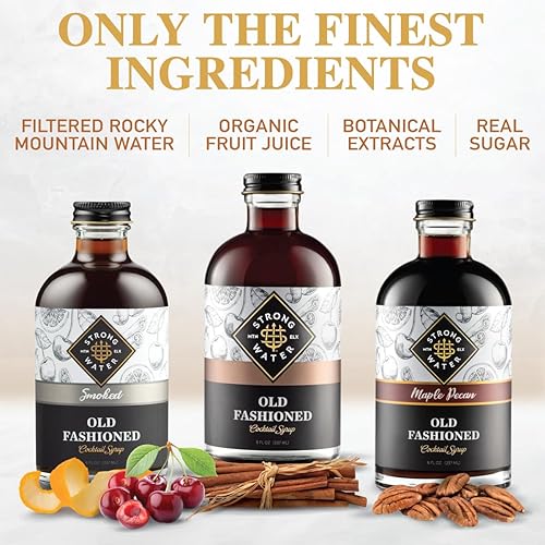 Vista 28 de Strongwater Old Fashioned - Mezclador artesanal para cócteles, rinde 64 cócteles, jarabe artesanal con bíter, naranja, cereza y azúcar demerara