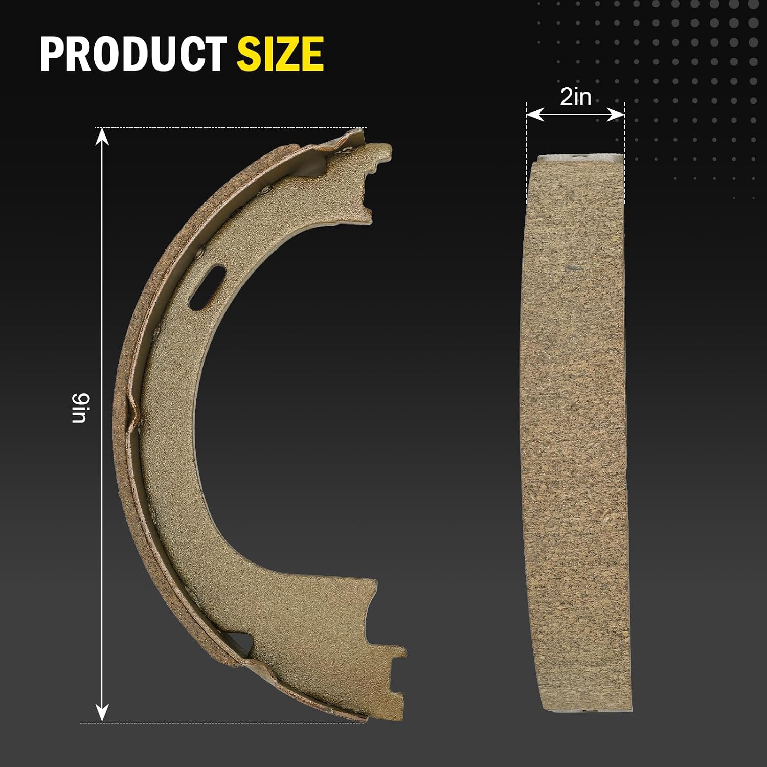 17752B Rear Parking Brake Shoes Set Compatible with Ford Expedition F-250 F-150 1997-2008 lincoln Town Car Mark LT Navigator 1998-2011 - Replaces BS752 S752 752PG Z752 B752