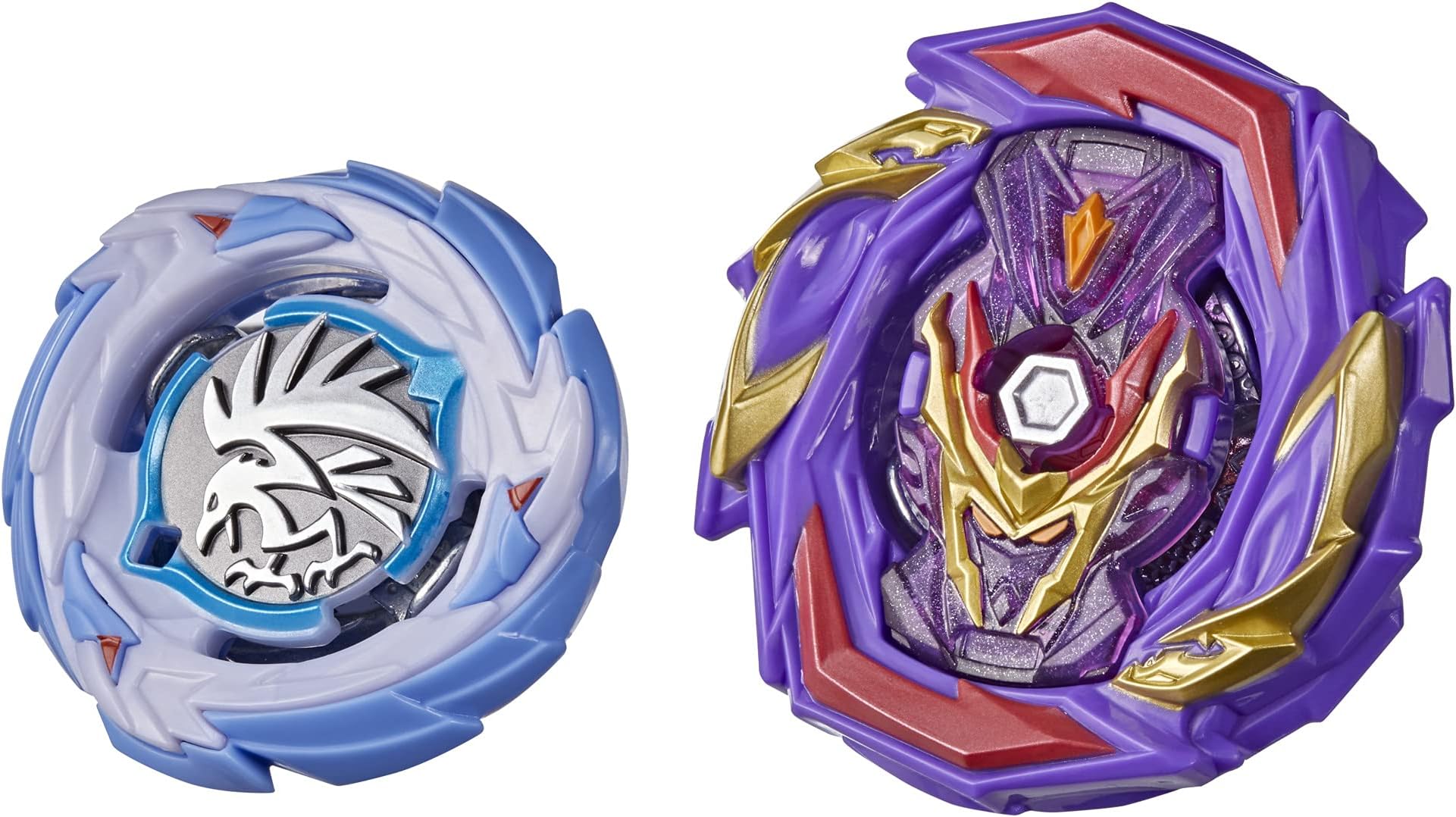 Beyblade Burst Surge Dual Collection Pack Hypersphere Command Valtryek V5 and Slingshock Morrigna M4 Battling Game Top Toys