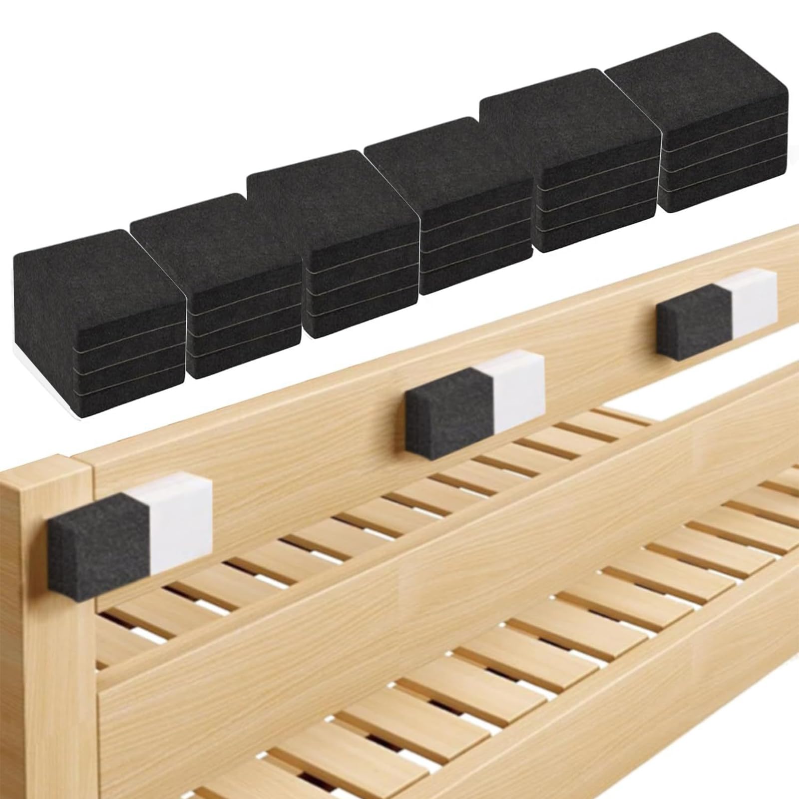 Headboard Stoppers for Wall, TRACOMPAN 20pcs EVA Foam Furniture Pads Bed Bumper Protectors with 1.5cm & 0.5cm Thickness - Image 3