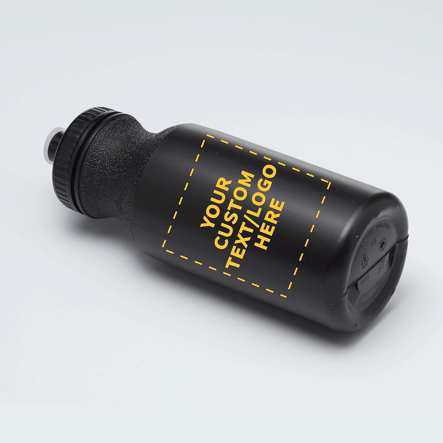 DISCOUNT PROMOS Custom 20 oz. Water Bottles with Push Cap Set of 10, Personalized Bulk Pack - Perfect for Gym, Hiking, Camping, Outdoor Sports - Black - Image 7