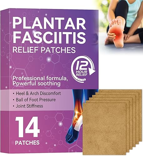 Alivio de la fascitis plantar, alivio natural de molestias en el talón para fascitis plantar, 12 horas de fuerza máxima de calor profundo, calmante