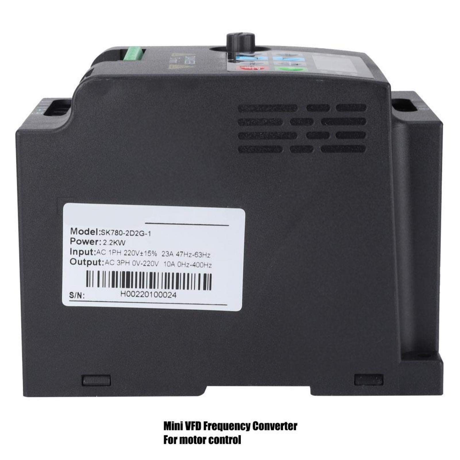 2.2kW VFD Frequenzumrichter AC Einphasiger 220V Eingang Dreiphasiger 220V-Ausgang Wechselrichter