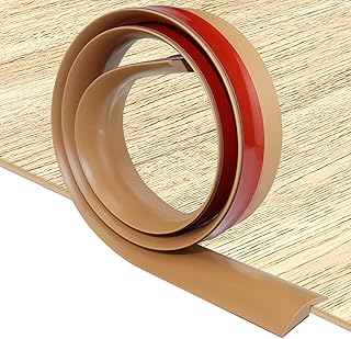 Floor Transition Strip 10 Ft Self Adhesive Carpet & Floor Edging Trim Strips PVC Threshold Transition Strips for Carpet Transition Height Less Than 3 mm  (3mm, 10FT, Brown)