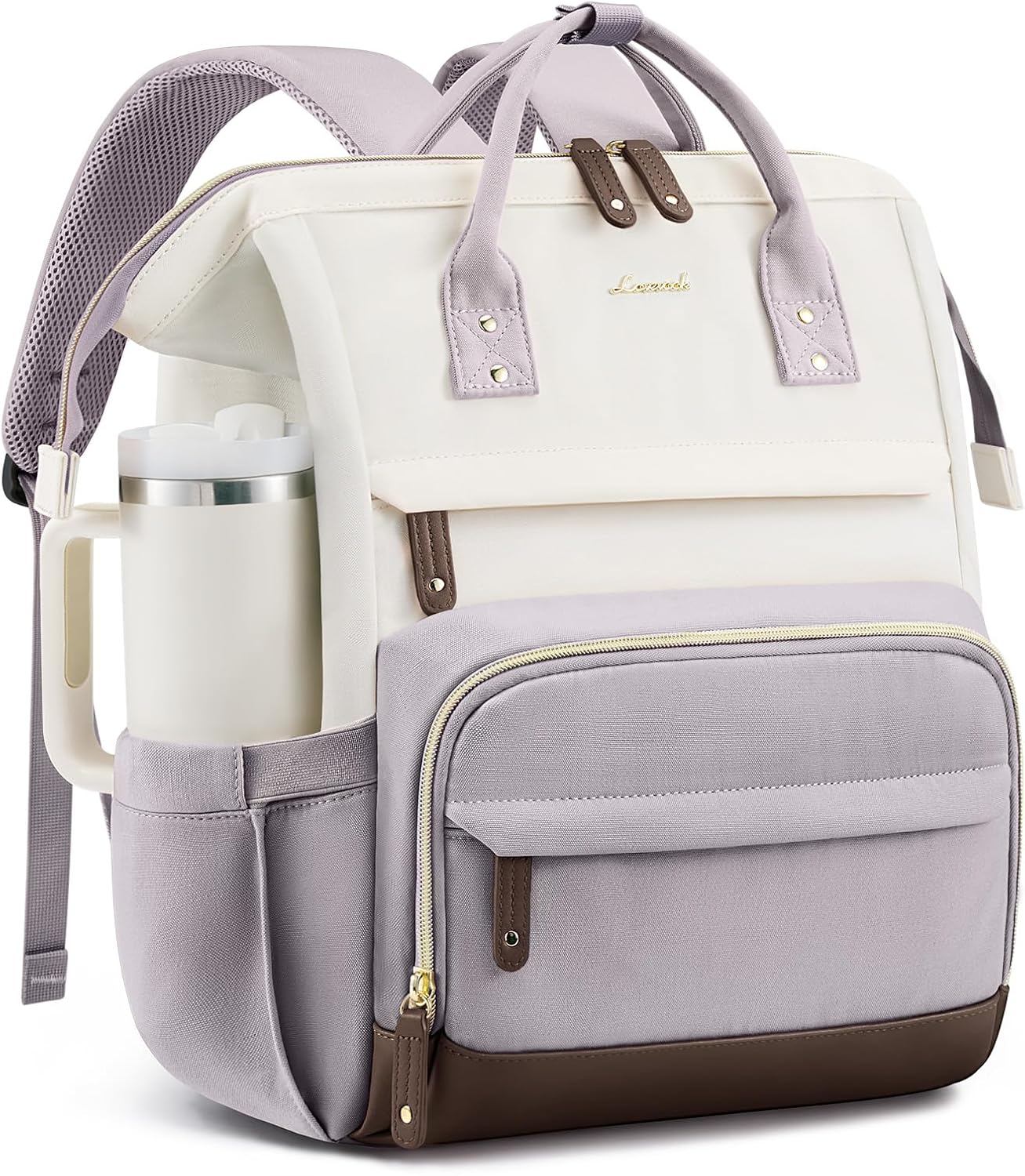  Laptop Backpack for Women, 15.6 Inch Work Business Backpacks Purse With Large Capacity, Waterproof Nurse Bag College Bookbag for School, Waterproof Casual Daypack for Travel