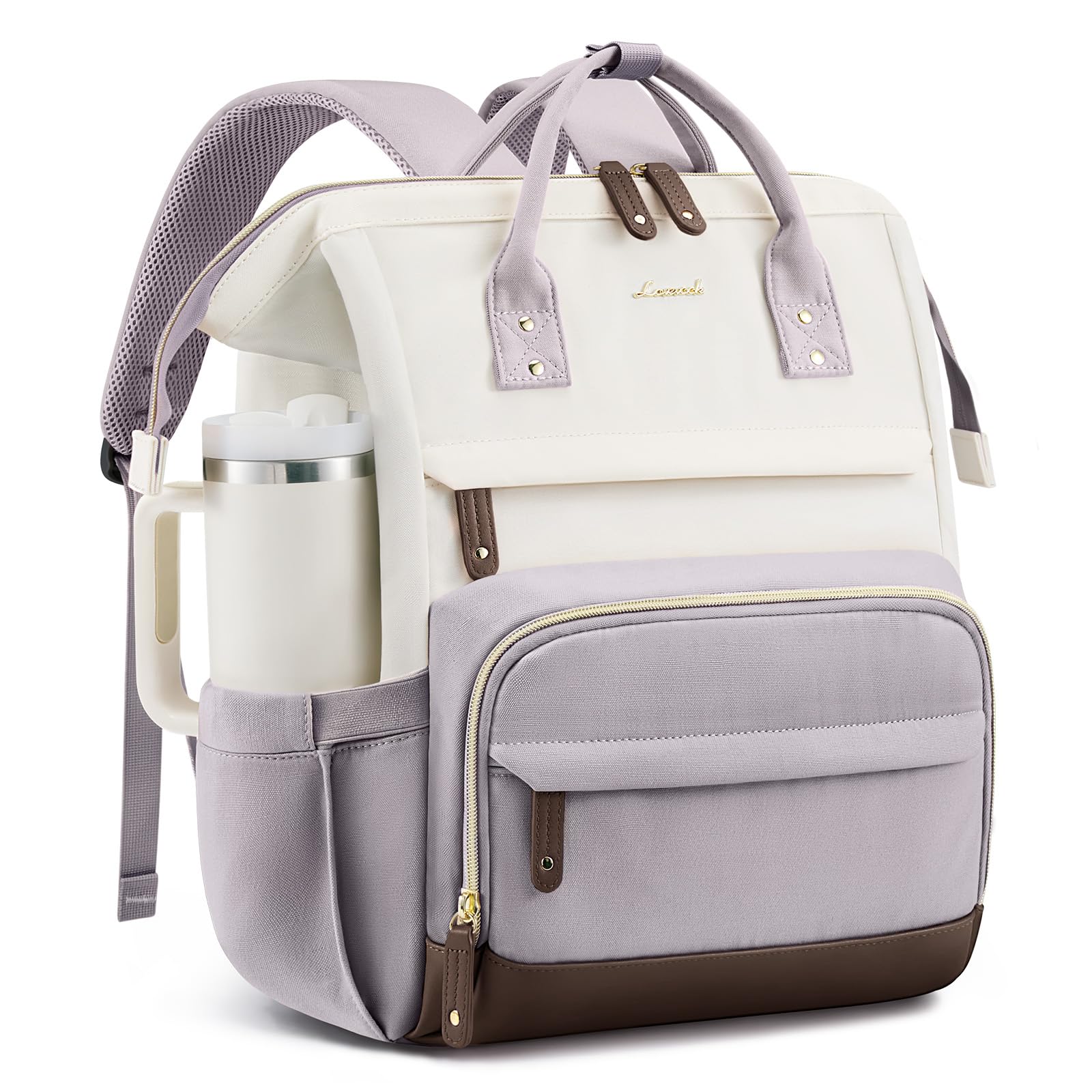 LOVEVOOK Laptop Backpack for Women, 17 Inch Work Business Backpacks Purse With Large Capacity, Waterproof Nurse Bag College Bookbag, Waterproof Casual Daypack for Travel