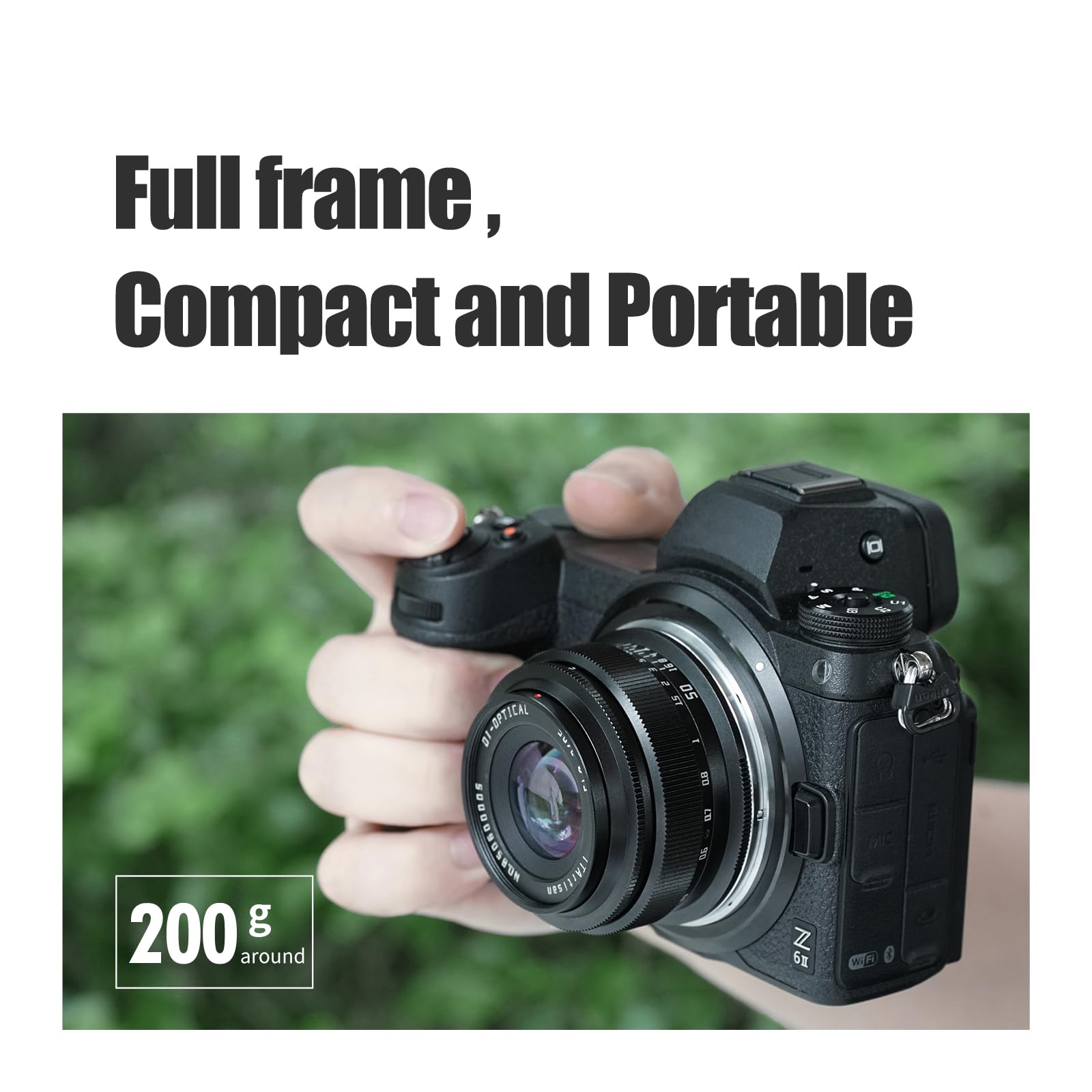 TTARTISAN 50 mm f2 Full Frame Ręczna regulacja ostrości obiektyw aparatu do Nikon Z Mount (Z-Mount)