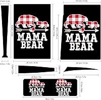 Vista 3 de Buffalo Plaid Mama Bear Skin para P-S-5 Disc Edition Controller Calcomanía para consola y controladores Proctor