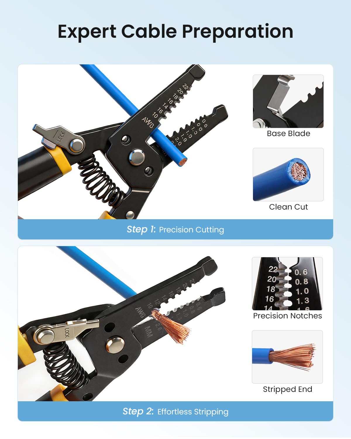 Kit de herramientas de crimpado solar con 6 pares de conectores solares, crimpadora, pelacables y 2 llaves inglesas