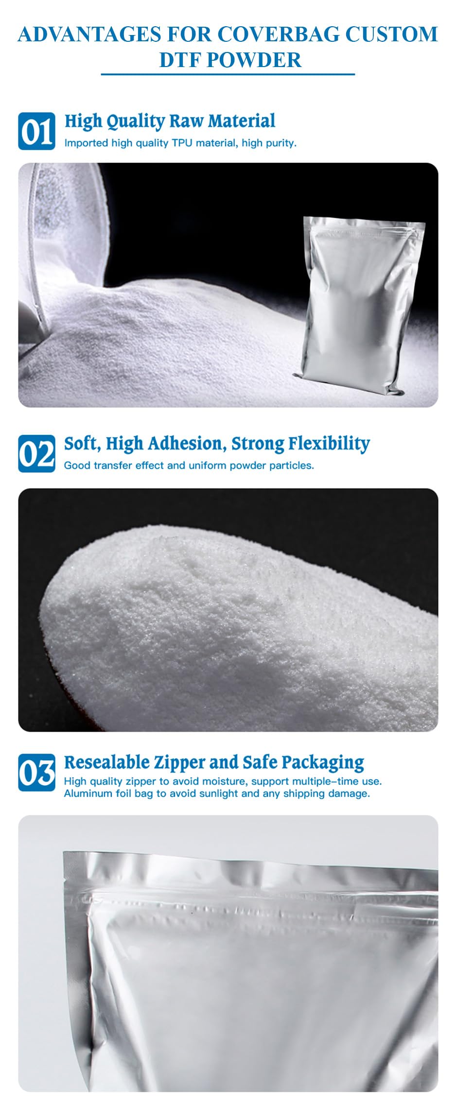 Polvere DTF 500g - Polvere Termoadesiva Per Stampanti Digitali E Transfer Su Tessuto - Foto 7