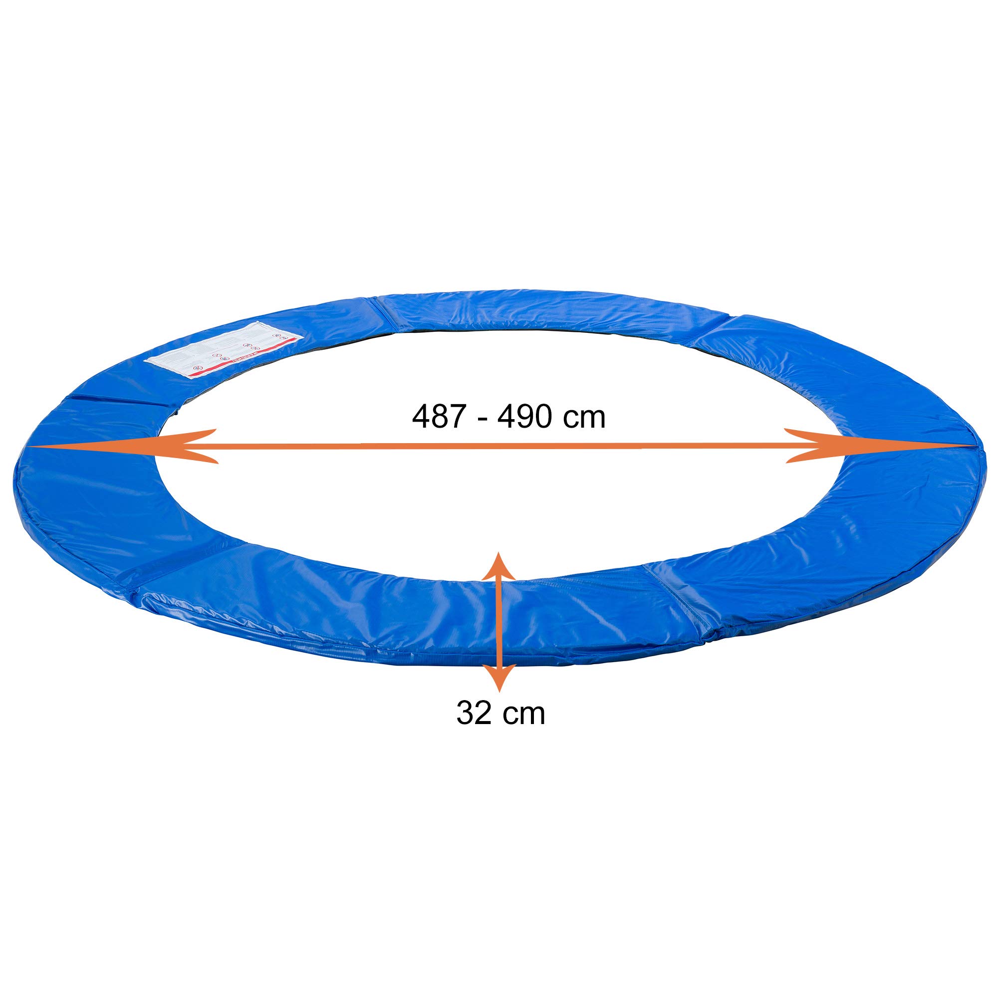 Arebos Cubierta de Borde de Cama elástica protección de Muelle| de PVC y PE | Resistente al desgarro | 100% Resistente a los Rayos UV | 487 cm