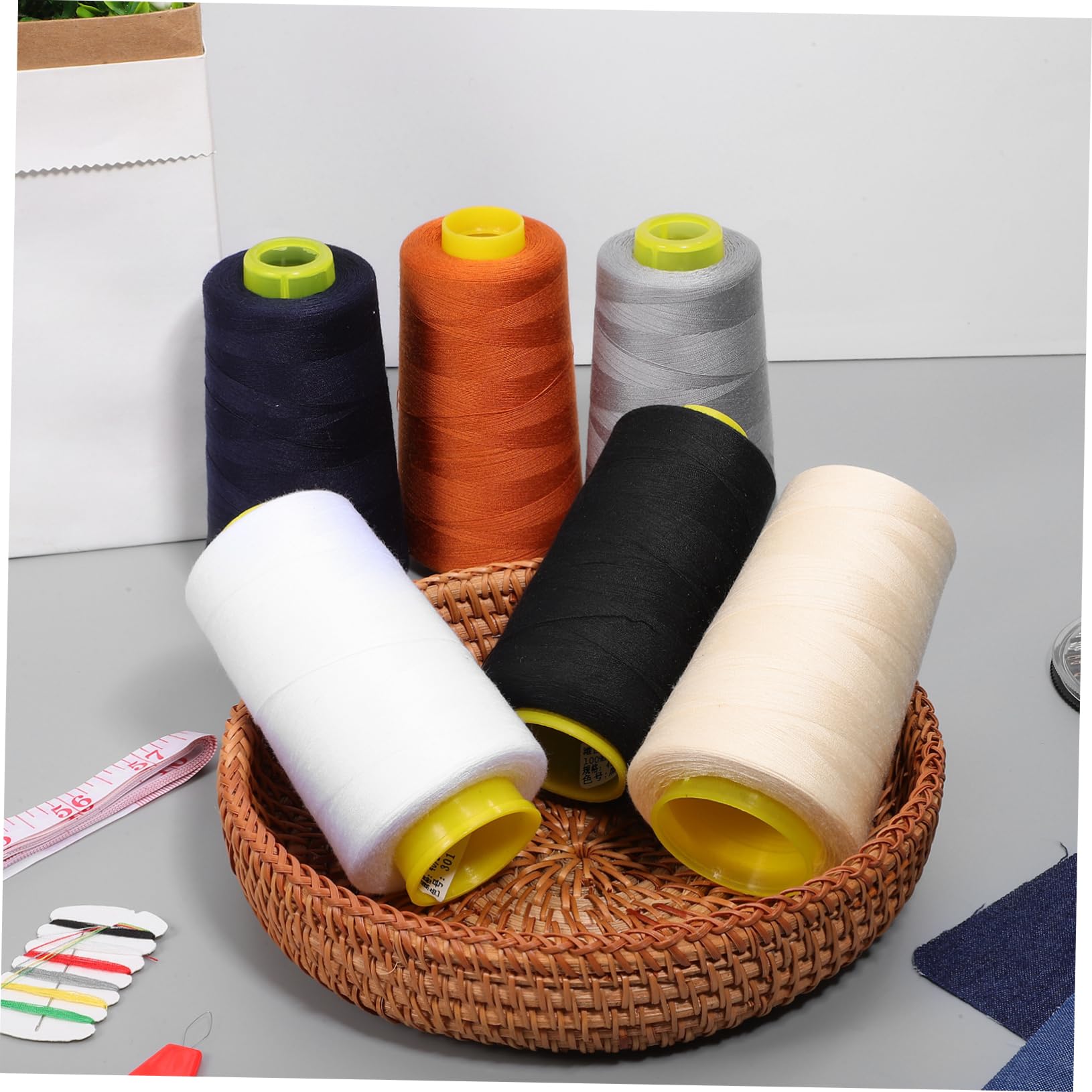 VILLCASE 18piezas Hilo De Poliéster Para Coser y Bordar Carretes De Yardas Resistente y Duradero Para Proyectos De Costura y Manualidades