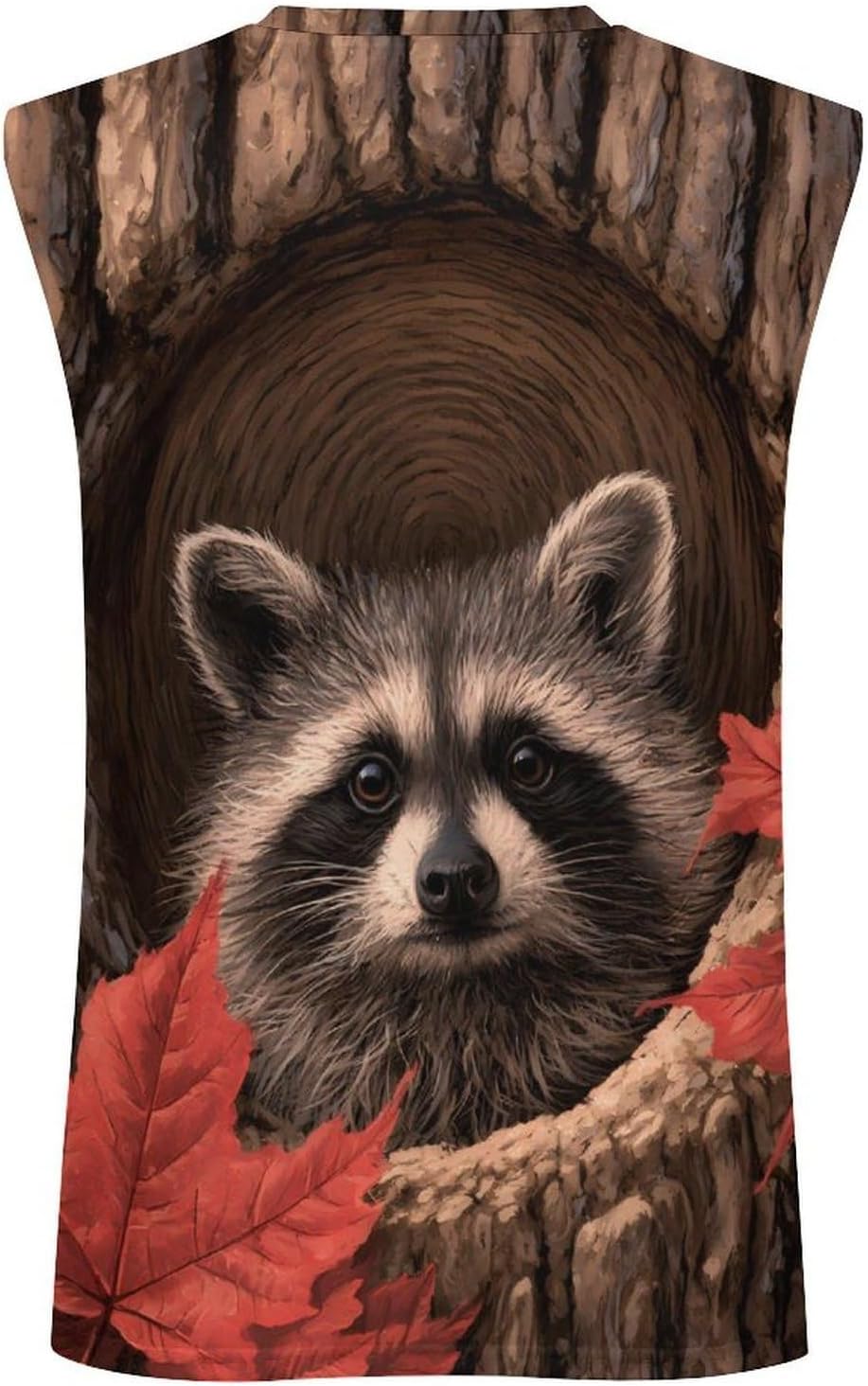 Raccoon Tree Hollow Men's Sleeveless Shirt Small