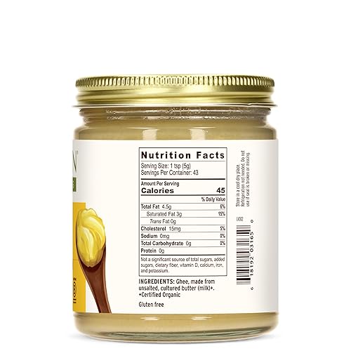 Miniatura 9 de Banyan Botanicals Ghee de cúrcuma  Ghee orgánico cultivado alimentado con hierba (mantequilla clarificada) con cúrcuma y jengibre  Alternativa al