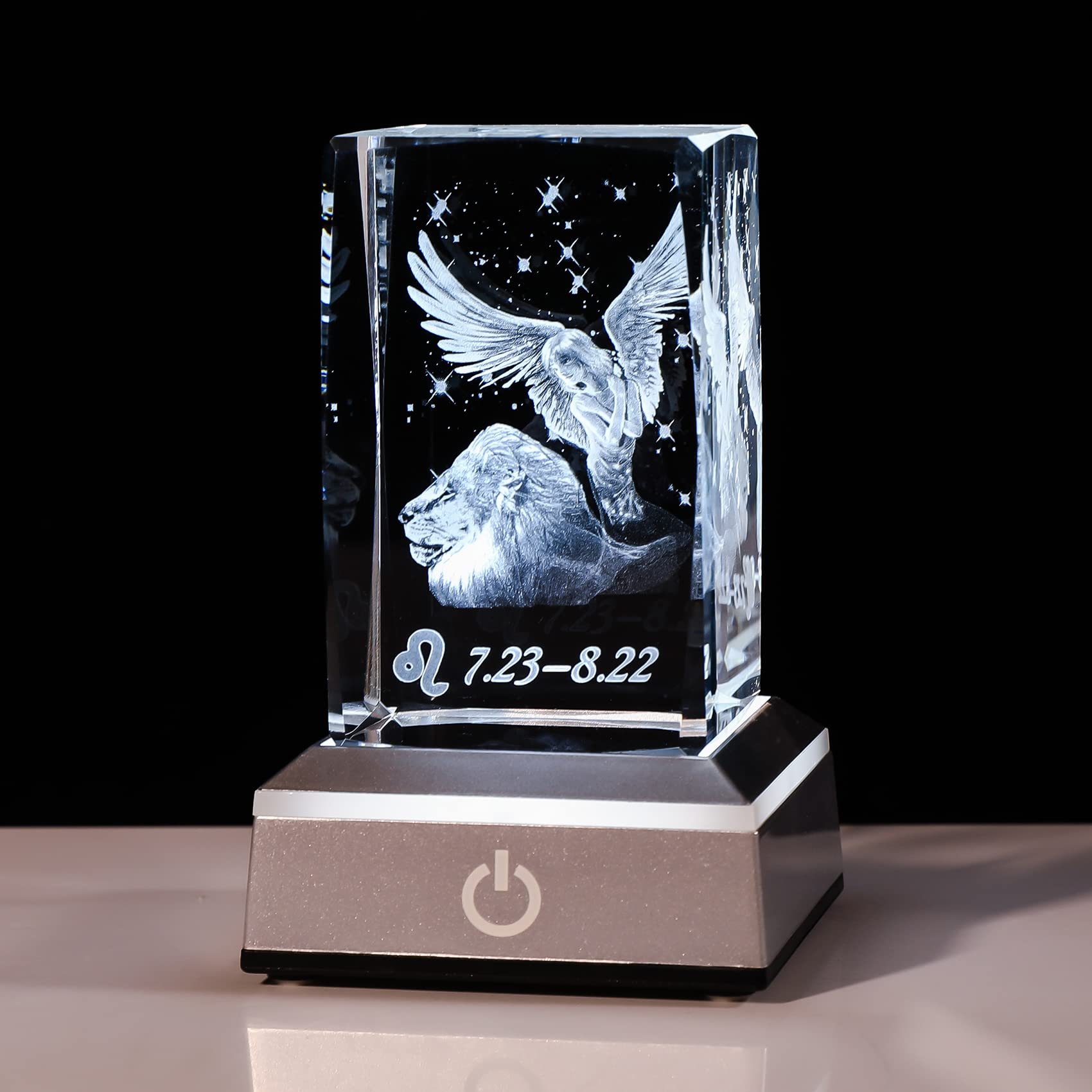 Amazon.co.jp: 獅子座 占星術ギフト 女性 男性 3D クリスタル 獅子座