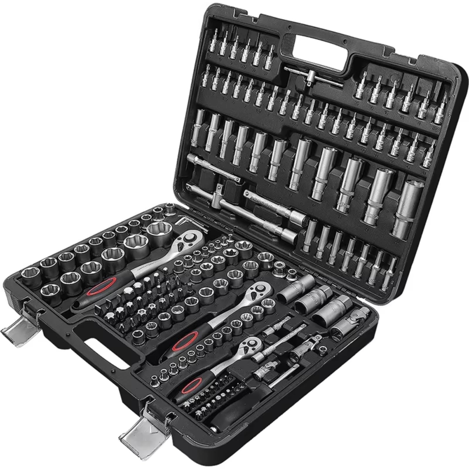 Set di attrezzi meccanici 171 Pz Set Di Chiavi A Bussola Cricchetto Chiave Dinamometrica Per Combo Kit 1/4 3/8 1/2 Chiave A Cricchetto Punte Per Cacciavite Strumento Manuale