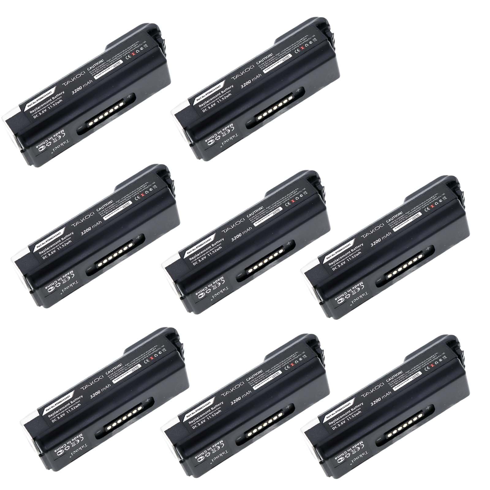 Youejoeq (8pcs) High-Capacity 3200mAh Battery for Ze'bra RS6000, WT6000, WT60A0, WT6300 | Replaces BT000262A01, BTRY-NWTRS-33MA