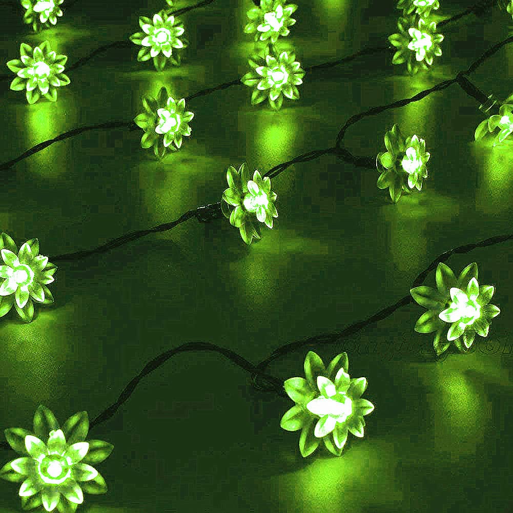 Solarny łańcuch świetlny do ogrodu, zasilany energią słoneczną, łańcuch świetlny z 8 trybami do ogrodu, na patio, na imprezę na drzewo, (32 m, 300 LED, zielony)