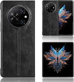 – Compatible with Tecno Phantom V Fold Case Cover,Retro PU Leather Ultra Slim Shockproof Compatible with Tecno Phantom V Fold 5G Case Black