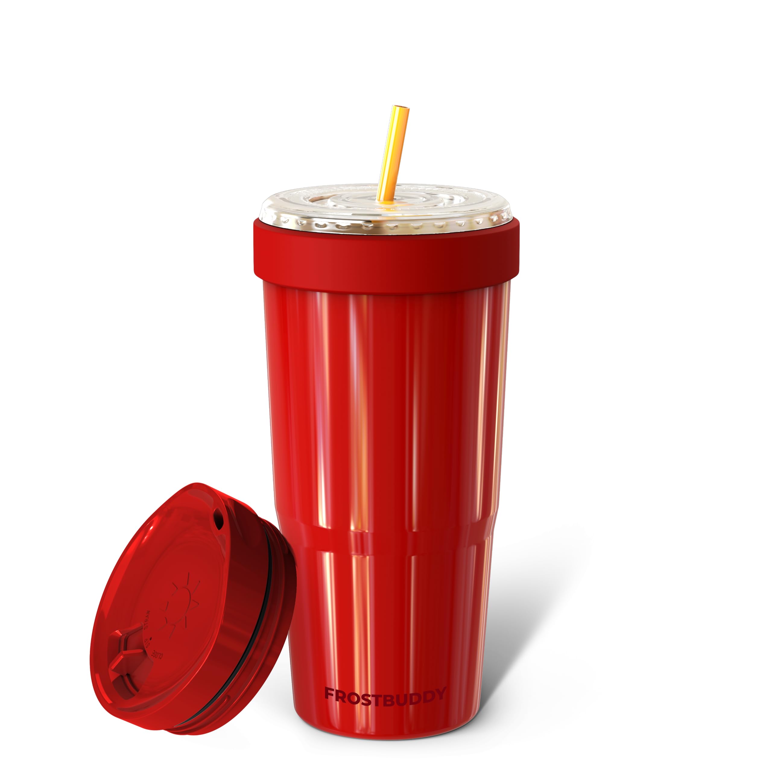 Frost Buddy Togo Buddy 30oz Iced Coffee Tumbler - ONE Lid (Cherry Glaze) โ image 1