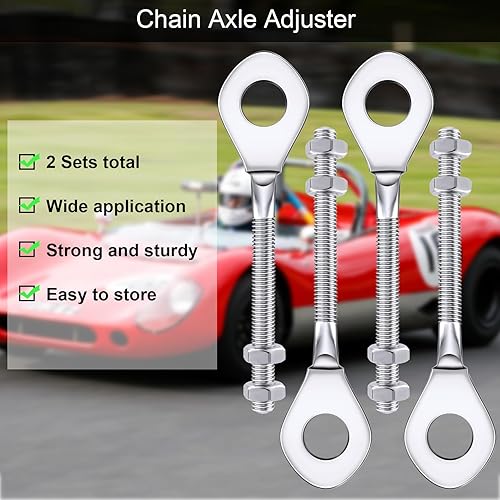 Miniatura 3 de PAGOW Paquete de 4 ajustadores de eje de cadena de 0.48 pulgadas (0.480 in) con 8 tornillos compatibles con TAOTAO 50cc 70cc 90cc 110cc 125cc ATV 4