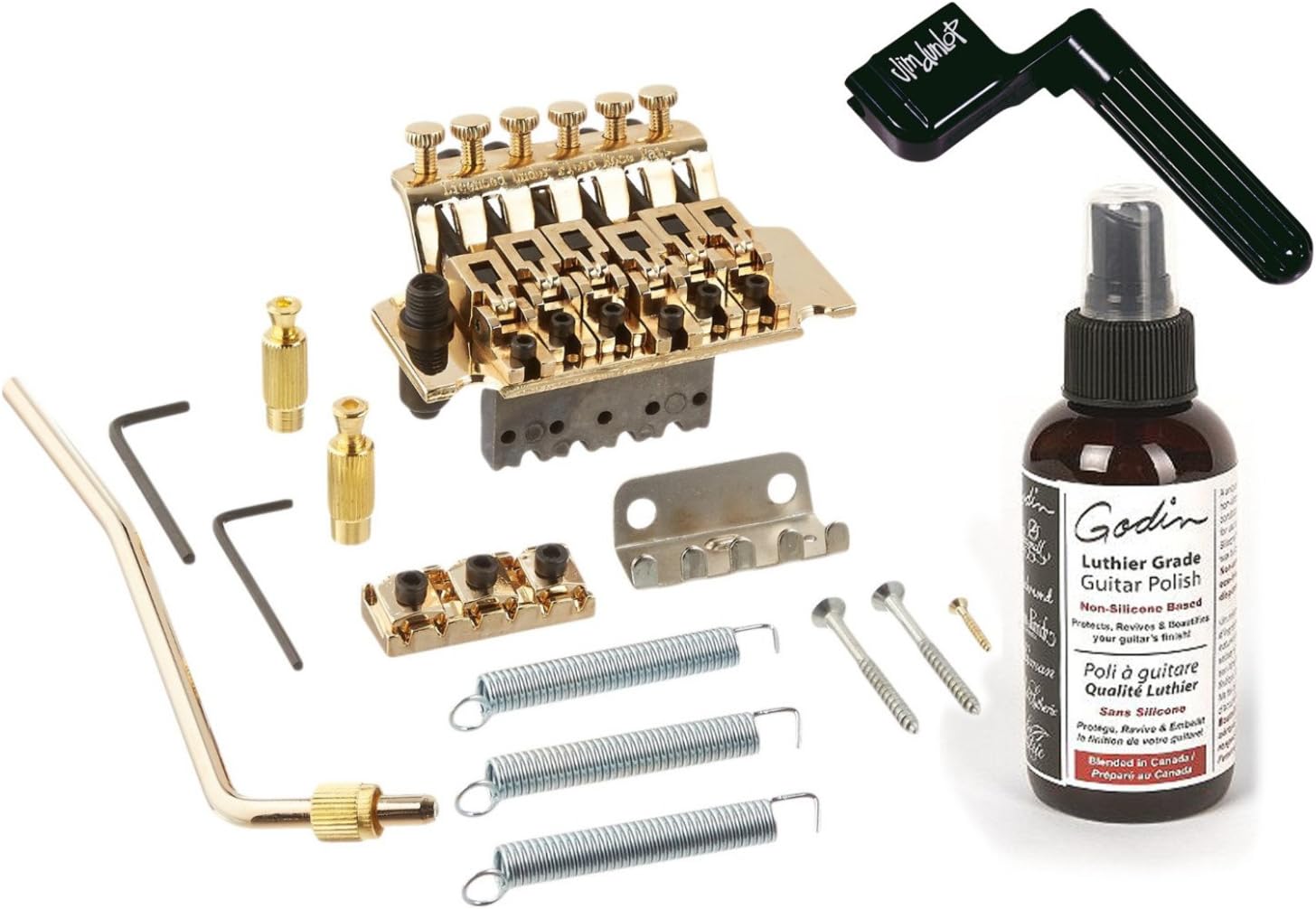 FLOYD ROSE SPECIAL Double Locking Tremolo Kit with R2 Nut, GOLD Guitar Bridge w/