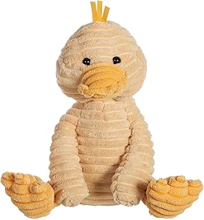 Apricot Lamb Cuddly Toy Duck 23 cm - Plush Toy Plush Toy for Children and Baby - Fluffy Stuffed Toy for Playing, Gift & Cuddling - Cosy Cuddly Toy - Cord Duck