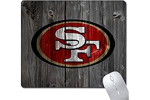 49ers Non-Slip Rubber Base Mouse Pad for Desk, Wood Grain Design Desk Accessories