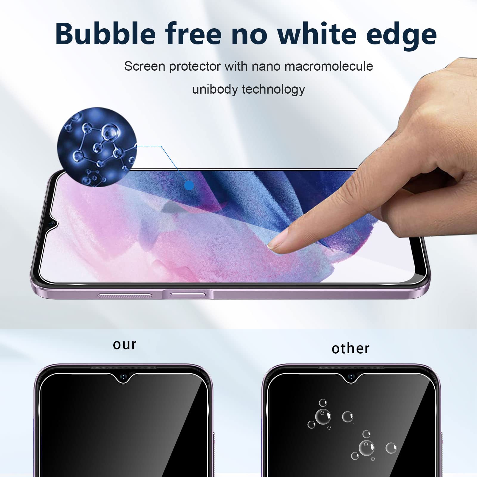 Asoway Pellicola protettiva per Ulefone Armor 7E [2 pezzi] HD in vetro temperato anti-impronte bolla facile da installare, durezza 9H vetro Protector forUlefone Armor 7E (GZ-2ULFA7E@#1