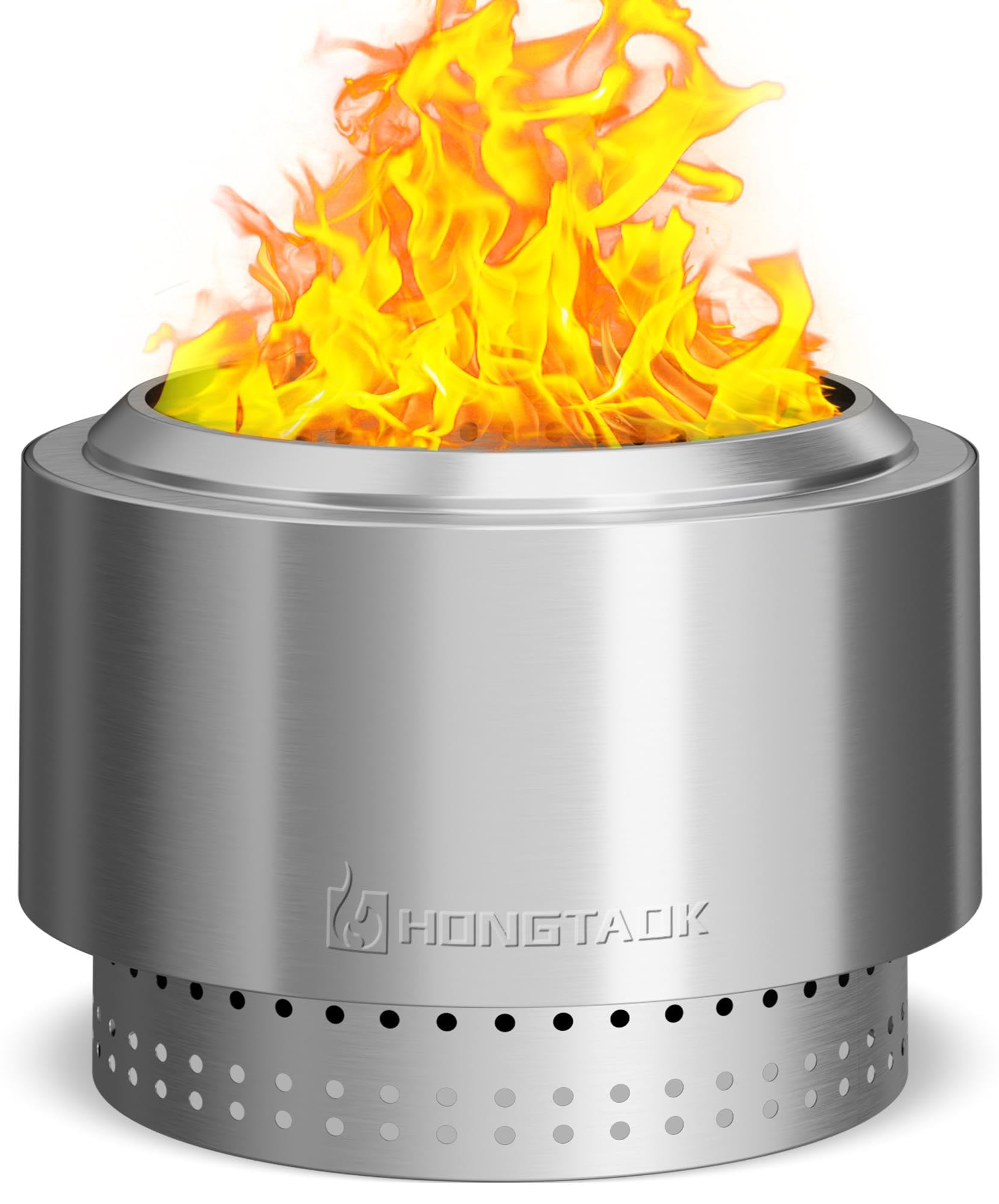 ColourTree Braciere Senza Fumo In Acciaio Inox - 40,6x40,6 Cm - Pieghevole Con Borsa - Portatile Per Campeggio E Giardino - 2
