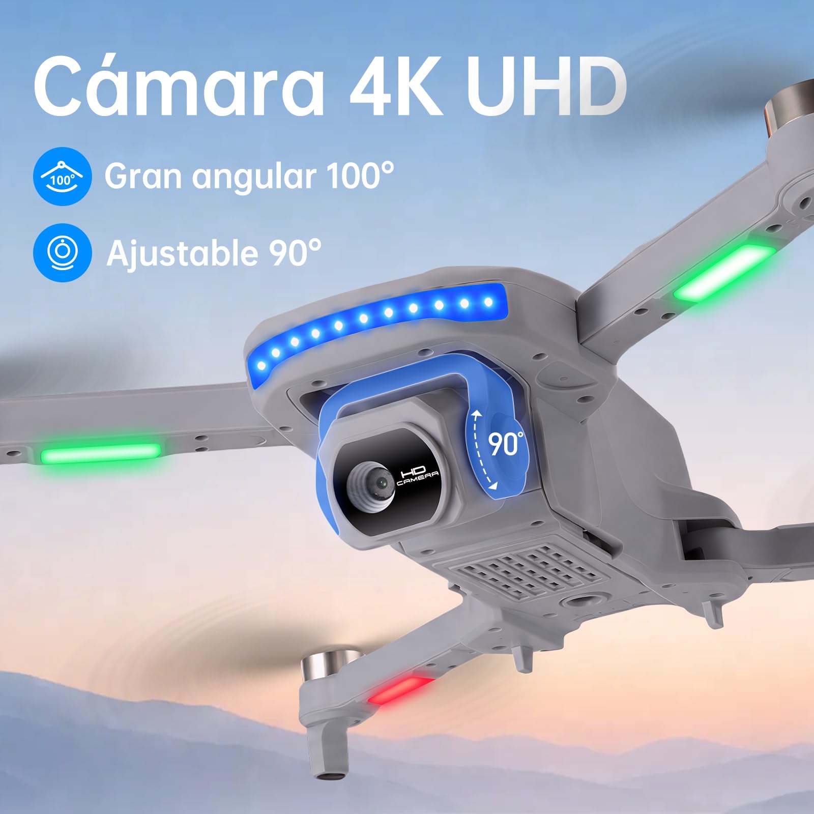 Drone GPS con Telecamera 4K UHD per Principiant e Adulti, 60 Minuti di Volo,Sotto <249g,Drone Professionale con Motore Brushless, Ritorno Automatico, Segui