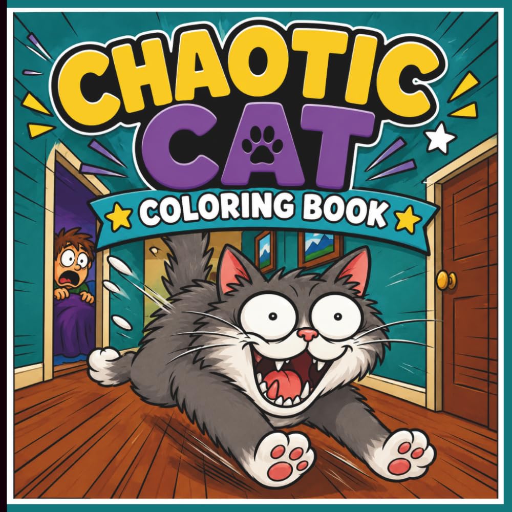 Chaotic Cat Coloring Book for Adults and Teens: Funny Cat Coloring Pages Featuring Mischievous Cats, Everyday Cat Chaos, Silly Adventures, Meme Worthy Moments (Zero Braincell Club)