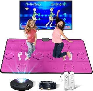 Dance Mat for Kids and Adults, TV Dance Mats Game for Girls Boys,Dance pad for Exercise, Double Dancing Mat for Family Games,Gifts Ideas for Girls and Boys,Pink