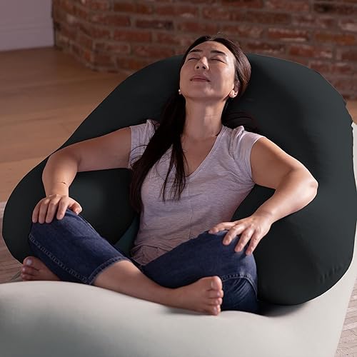 Miniatura 2 de Yogibo - Almohada de apoyo para lectura, almohada única en forma de U con brazos, proporciona un excelente apoyo y comodidad, almohada de descanso