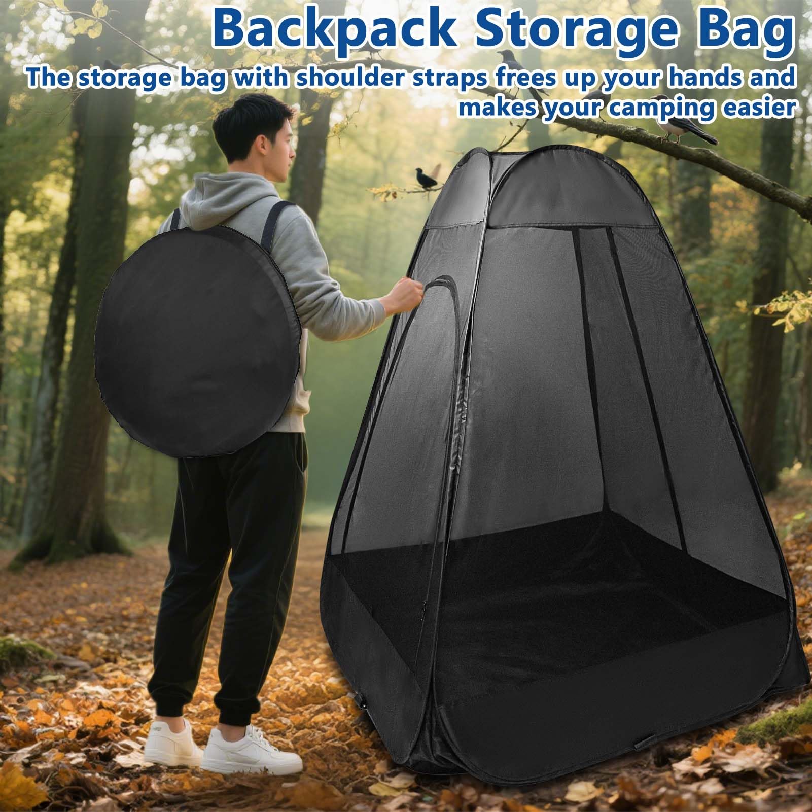 Pop Up Moskitonetz Zelt für Stuhl, One Person 360° Mesh Bugs Barrier Stuhl Moskito-Zelt mit Aufbewahrungsrucksack, Tragbarer Pop-Up-Stuhl, Moskitonetz für Camping, Angeln, Outdoor, Stuhl nicht im