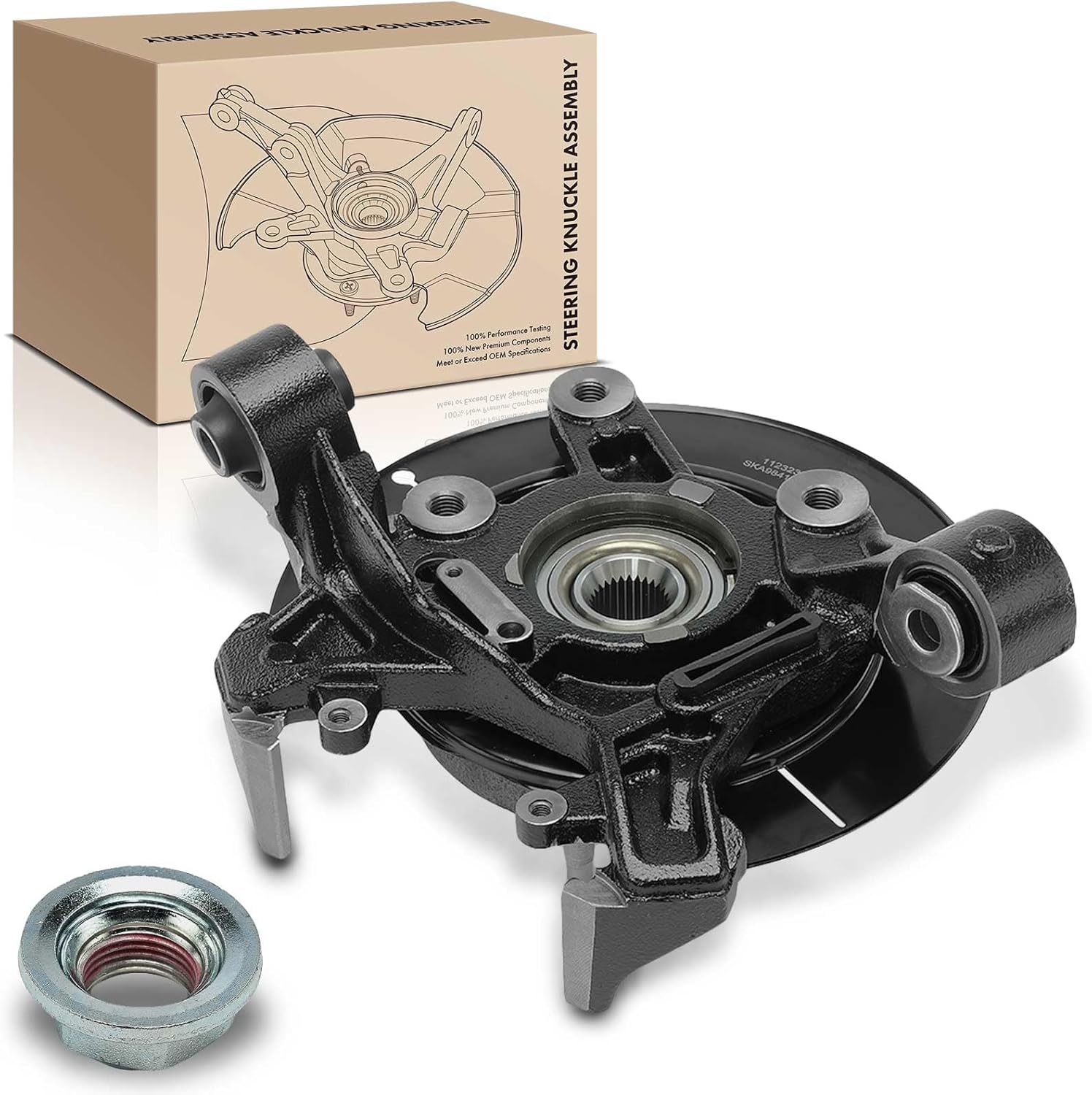 A-Premium Rear Right Steering Knuckle & Wheel Bearing Hub Assembly Compatible with Ford Explorer 2006-2010, Explorer Sport Trac 2007-2010 & Mercury Mountaineer 2006-2010, Passenger Side