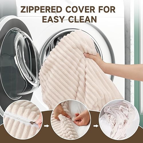 Miniatura 8 de Z-hom Almohada de cabecera completa, almohada de lectura de cuña triangular para cama o sofá, cojín ergonómico para respaldo para sentarse, leer o