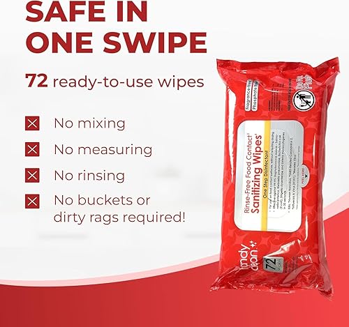 Miniatura 8 de HandyClean - Toallitas desinfectantes sin enjuague, toallitas limpiadoras de superficies, 80 unidades de toallitas desinfectantes de 10.5 x 8