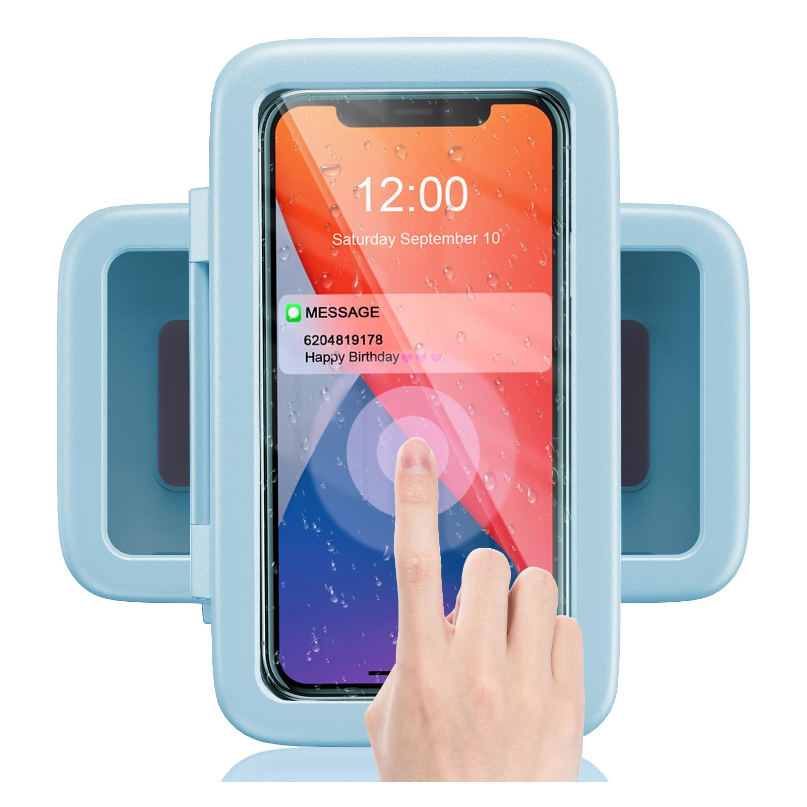 LC-dolida Shower Phone Holder Waterproof Gift for Men Women Universal Phone Stand Case Bathroom Wall Mount for iPhone 17 16 15 14 13 12 Pro Max XS XR