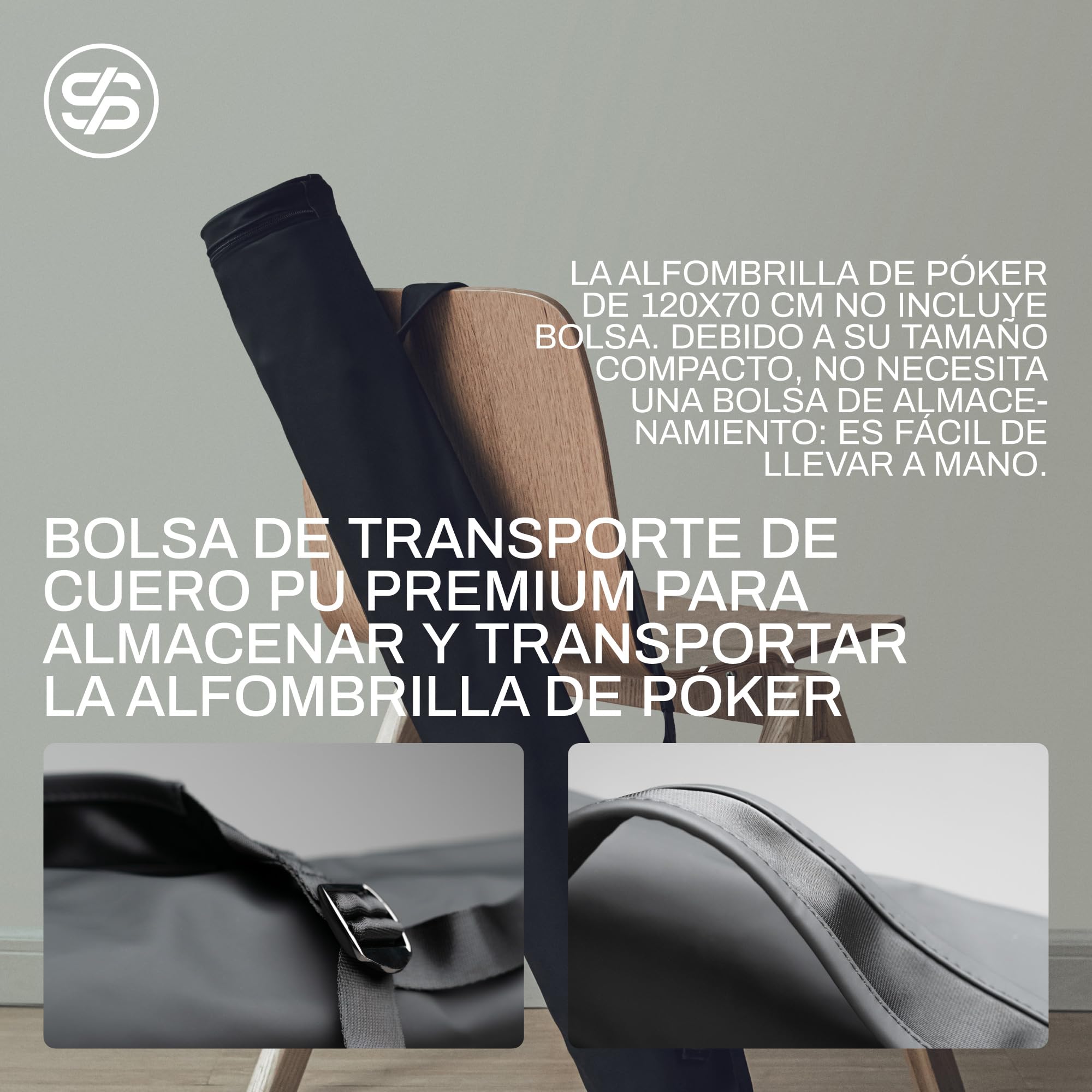 SLOWPLAY Godel Alfombrilla de póker para Texas Hold’em | tapete portátil Negro y Dorado champán, 180x90 cm, Repelente al Agua, reducción de Ruido y Bolsa de Transporte Premium