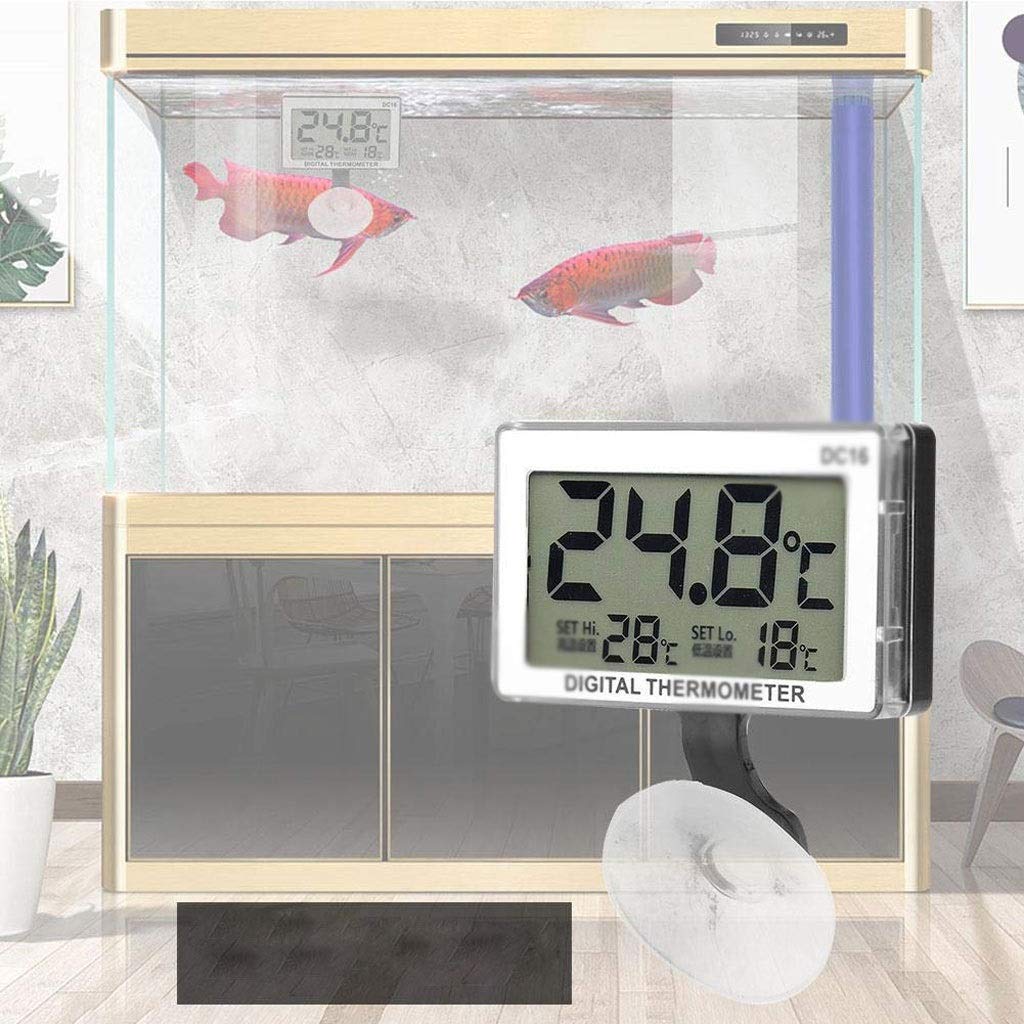 PNAWLLCF-65 Termómetro Digital Acuario del Acuario Termómetro con Pantalla LCD Grande Palo en el Monitor del Tanque de Agua for terrarios