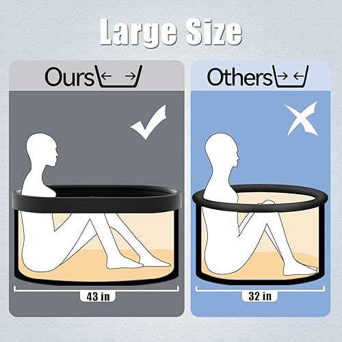 Miniatura 5 de Bañera de hielo para atletas, bañera de inmersión fría XL Protable para entrenamiento de terapia de agua fría, bañera de spa, uso versátil en