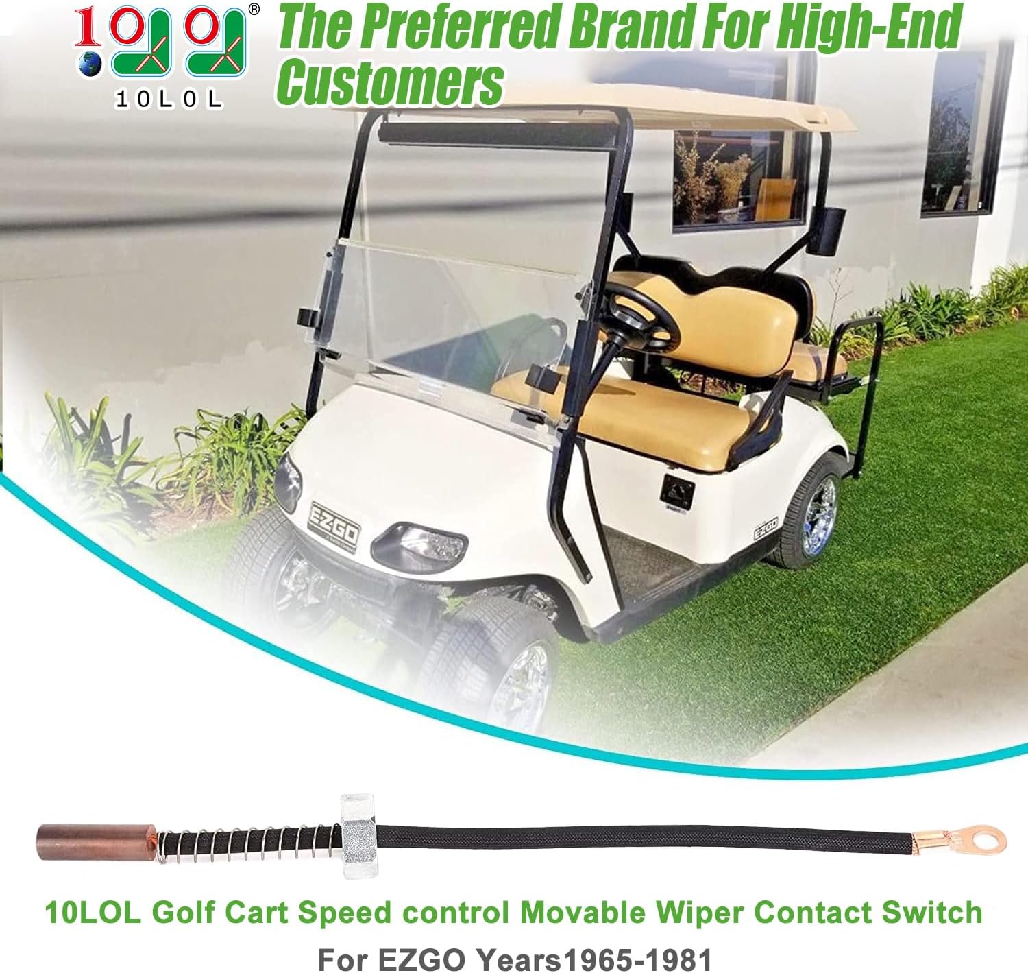 10L0L Golf Cart Speed Control Board Wiper Contact Brush for 1965-1981 EZGO Marathon, X-440 X-444 Electric, 1976-1980 Columbia HD, 1971-1985 Melex, OEM 12123-G1 16177-G1